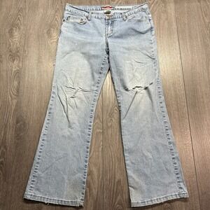 Z. Cavaricci Hipster Girl 32 Y2K Light Wash Distressed Flare Jeans Boot 13
